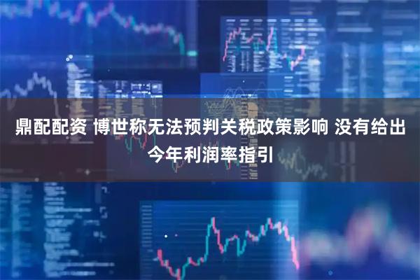 鼎配配资 博世称无法预判关税政策影响 没有给出今年利润率指引
