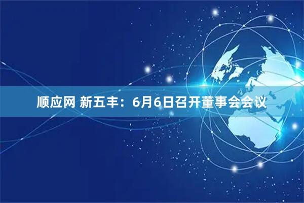 顺应网 新五丰：6月6日召开董事会会议