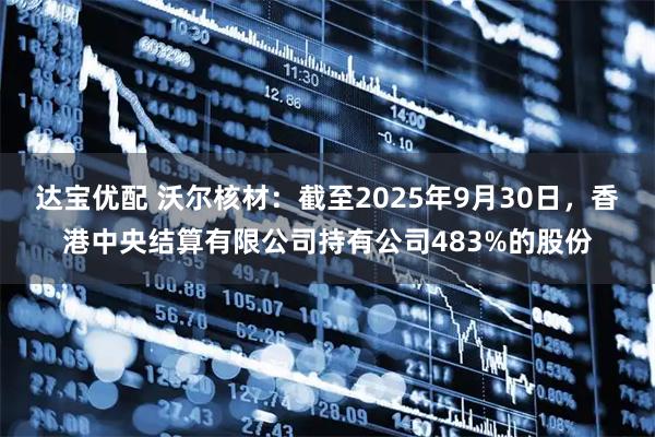达宝优配 沃尔核材：截至2025年9月30日，香港中央结算有限公司持有公司483%的股份